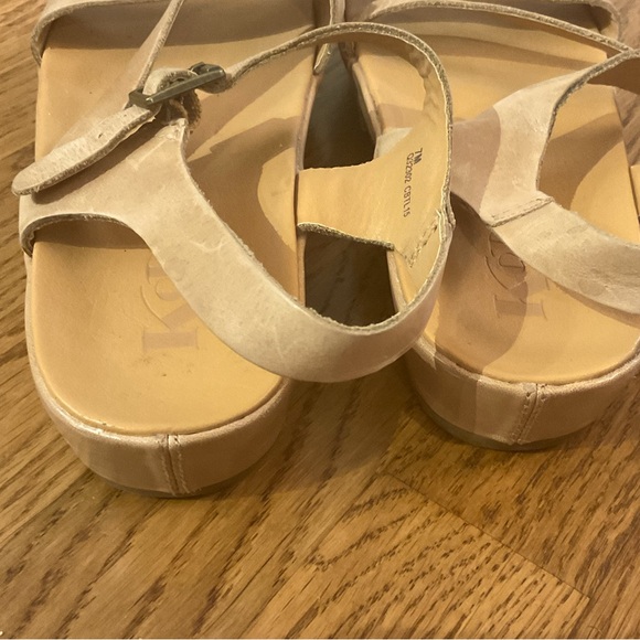 Korks by Kork Ease-Tiffani Low Platform Sandal leather strappy beige tan. Size 7 - Picture 4 of 8